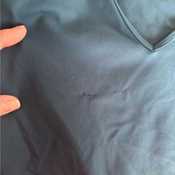 Abercrombie teal long sleeve v neck soft a & f top size S - Picture 3 of 11